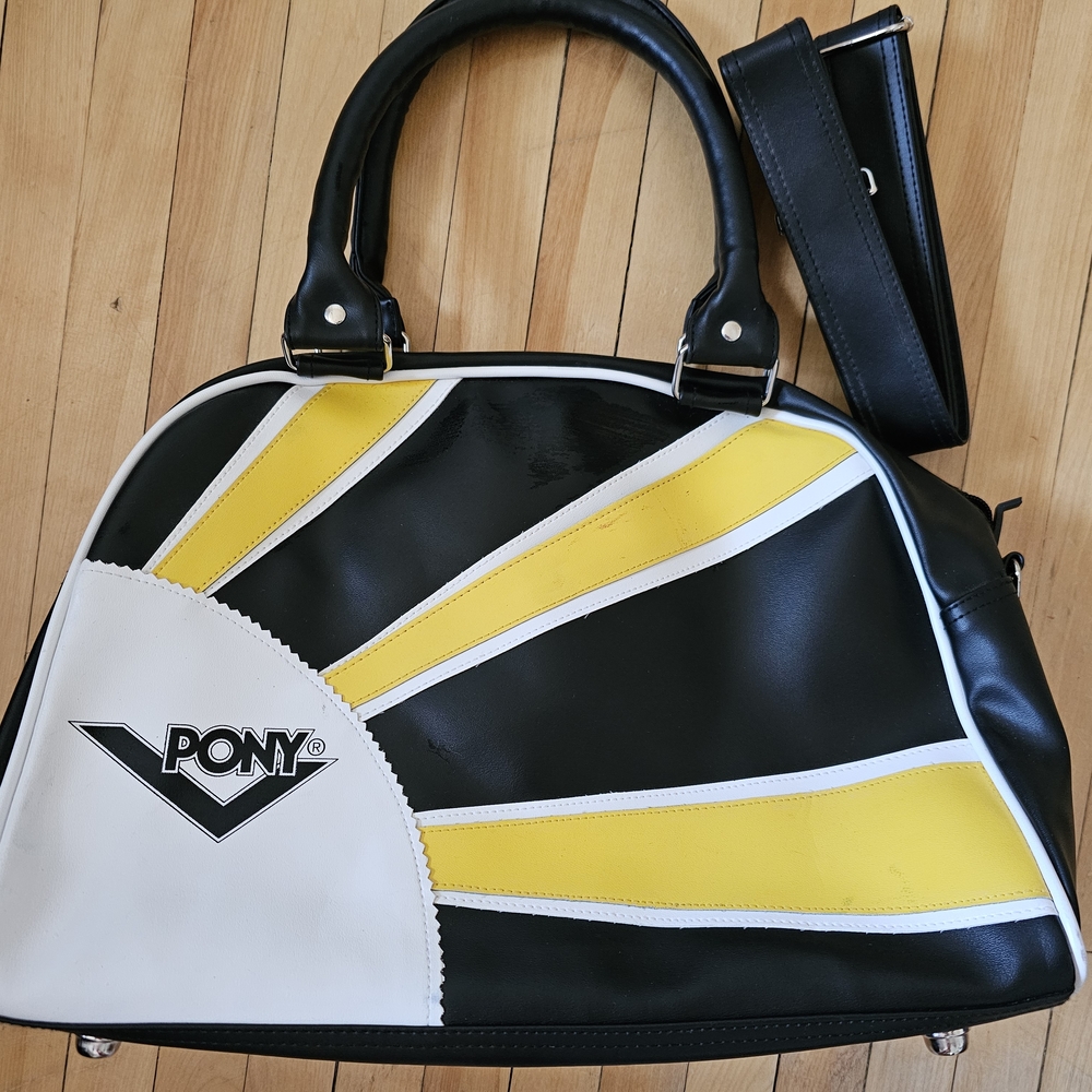 PONY Black and Yellow Women's Bag